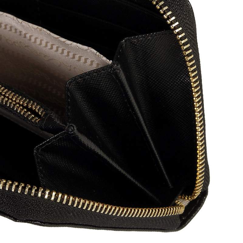 Knockoff Prada Real Leather Wallet 1140 black - Click Image to Close